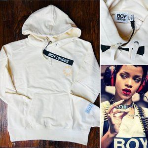 BOY LONDON Unisex Cream "Let The Weak Be Made Strong " Hoodie XS/M - NEW
